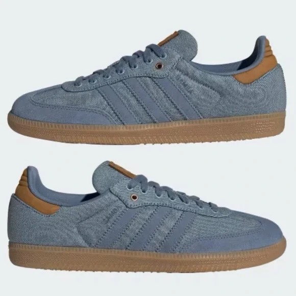 🩵 ADIDAS SAMBA DENIM LIGHT BLUE 🩵 - Picture 2 of 5